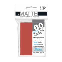 Pro-matte Small Deck Protector Sleeves (60ct) Red
