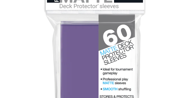 Ultra Pro 60ct Purple Small Deck Protectors – For 62mm X 89mm Cards, Acid-Free, Archival-Safe, Hologram Quality Seal