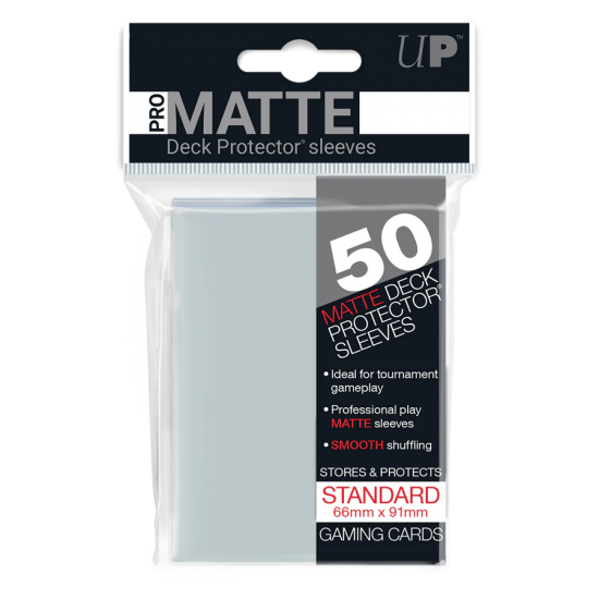 Pro-matte Standard Deck Protector Sleeves (50ct) Clear
