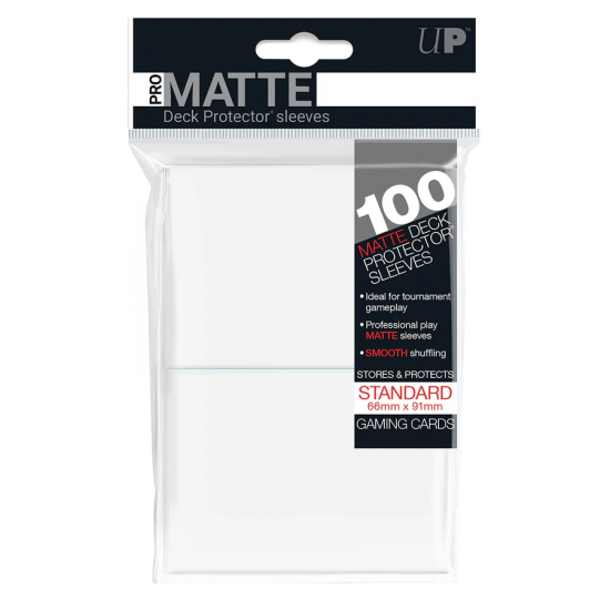 Pro-matte Standard Deck Protector Sleeves (100ct) White
