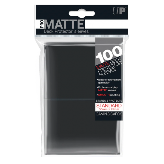 Pro-matte Standard Deck Protector Sleeves (100ct) Black
