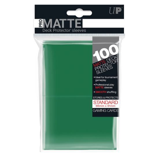 Pro-matte Standard Deck Protector Sleeves (100ct) Green