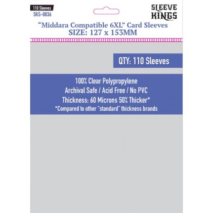 Sleeve Kings 127x153mm Middara Compatible 6XL  110 pack
