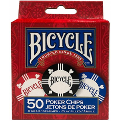 Bicycle 8 Gram Clay Poker Chips (50)