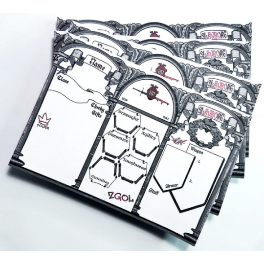 Mörk Borg RPG Slav Borg Character Sheets Notebook