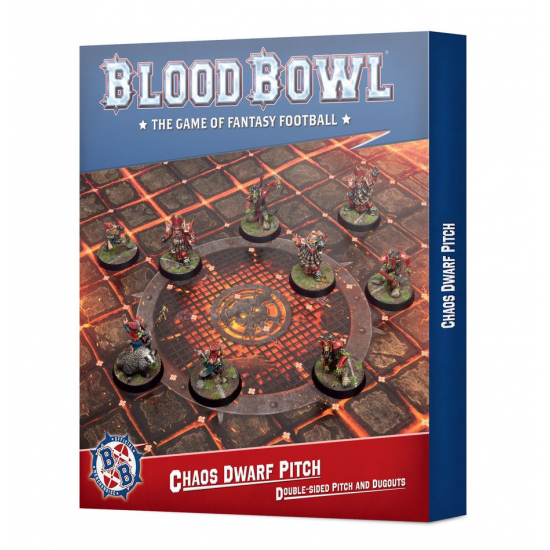 Blood Bowl - Chaos Dwarf Team – Double-sided Pitch and Dugouts Set