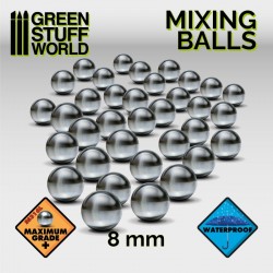 Mixing Paint Steel Bearing Balls in 8mm - 1 ball