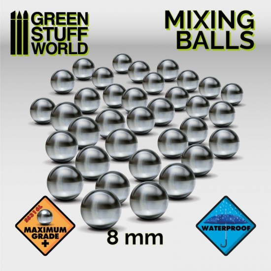 Mixing Paint Steel Bearing Balls in 8mm - 1 ball