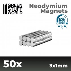 Neodymium Magnets 3x1mm (N35) - 2 magnets