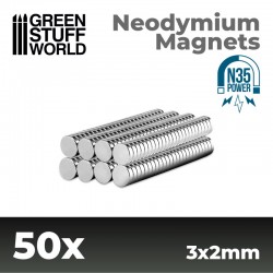 Neodymium Magnets 3x2mm (N35) - 1 magnet