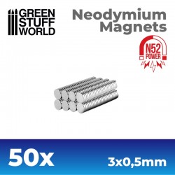 Neodymium Magnets 3x0'5mm (N52) - 2 magnets