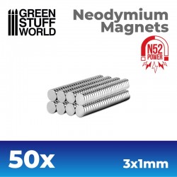 Neodymium Magnets 3x1mm (N52) - 2 magnets