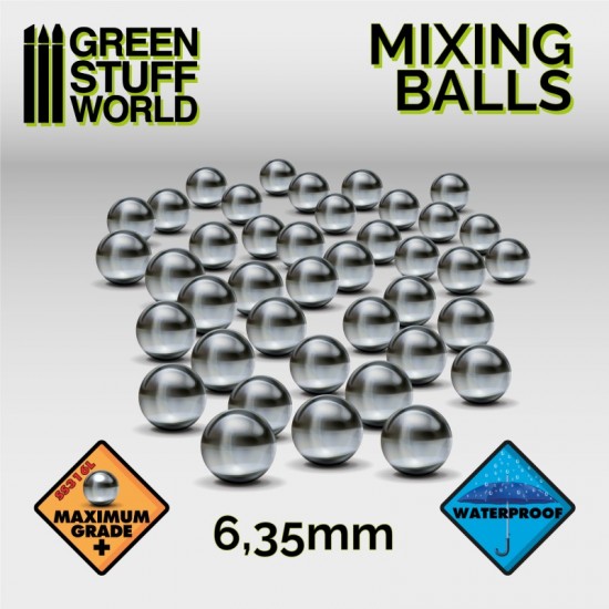 Mixing Paint Steel Bearing Balls in 6.35mm - 1 ball