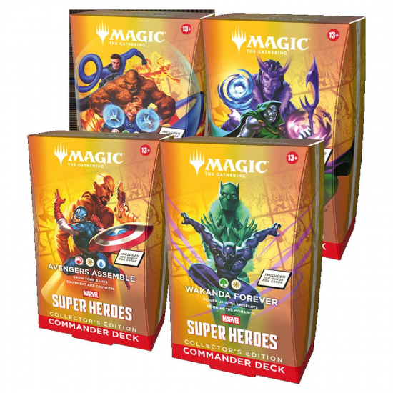 Magic: The Gathering - Marvel Super Heroes Commander Deck - Full Set (Collector's Edition) 