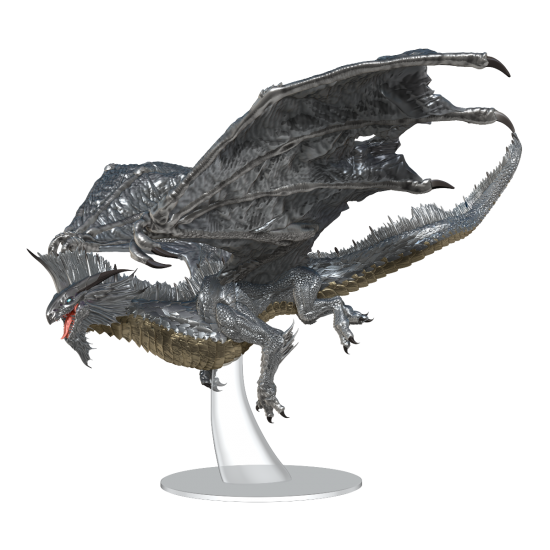 D&D Nolzur's Marvelous Miniatures Unpainted Miniature Adult Silver Dragon