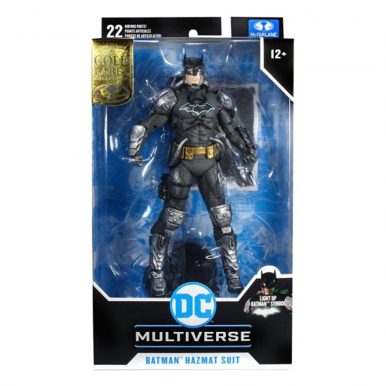 Multiverse Action Figure Batman Hazmat Suit Gold Label Light Up Batman Symbol