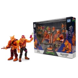  Teenage Mutant Ninja Turtles BST AXN Action Figure 2-Pack Arcade Flashing BeBop & Rocksteady Exclusive 
