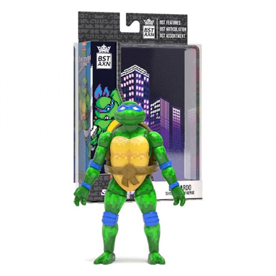 Teenage Mutant Ninja Turtles BST AXN Action Figure NES 8-Bit Leonardo Exclusive 