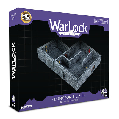 WarLock Tiles: Dungeon Tiles II Full Height Stone Walls