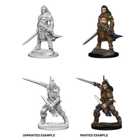 Pathfinder Deep Cuts Unpainted Miniature: Human Male Fighter