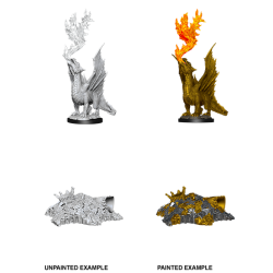 D&D Nolzur's Marvelous Miniatures: Gold Dragon Wyrmling & Half Eaten Treasure Pile
