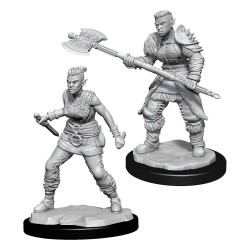 D&D Nolzur's Marvelous Miniatures Unpainted Miniatures Orc Barbarian Female