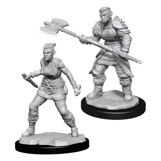 D&D Nolzur's Marvelous Miniatures Unpainted Miniatures Orc Barbarian Female
