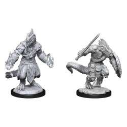 D&D Nolzur's Marvelous Miniatures Unpainted Miniatures Lizardfolk Barbarian & Cleric