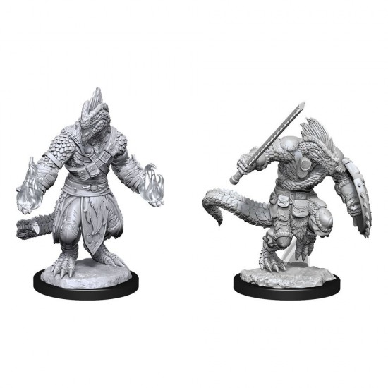 D&D Nolzur's Marvelous Miniatures Unpainted Miniatures Lizardfolk Barbarian & Cleric