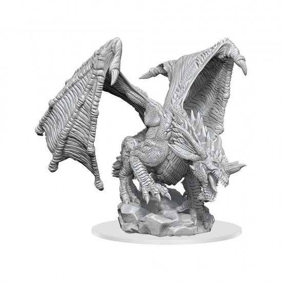 D&D Nolzur's Marvelous Miniatures Unpainted Miniature Young Blue Dragon