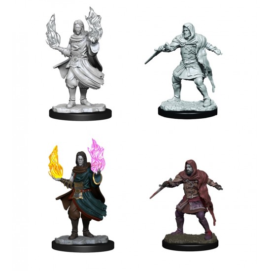 Critical Role Unpainted Miniatures: Hollow One Rogue and Sorceror Male