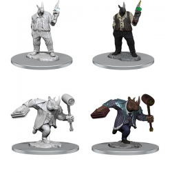 Magic: The Gathering Unpainted Magic Miniatures: Freelance Muscle and Rhox Pummeler